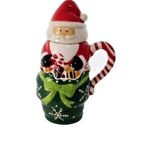Temptations Christmas Santa Mug 24oz Green bag holiday season gifts cocoa mocha